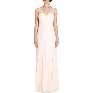 NWT WEDDINGTON WAY MIXED MEDIA SLEEVELESS V-NECK BRIDESMAID DRESS